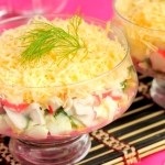 Salata de gust de crab se lipeste de chipsuri 