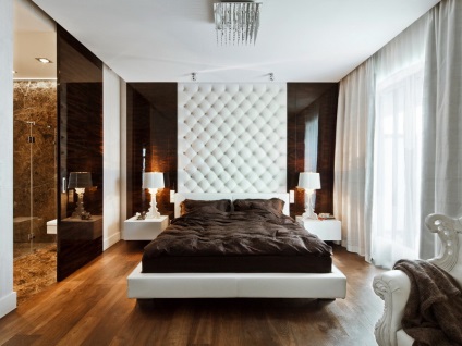 Dormitoare în culori albe - exemple de fotografii interioare, mobilier și textile