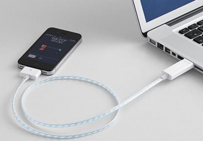 USB kábel az iPhone háttérvilágítással (LED világítós vezeték, vezeték, adatkábel iphone 6-hoz