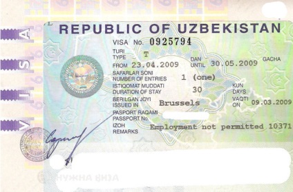 Uzbekistan pentru ruși în 2017 dacă aveți nevoie de viză, regulile de intrare