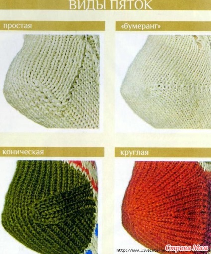 Tipuri de tocuri tricotate