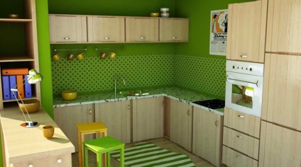 Bucătărie verde în interior (foto) - cum se creează un design armonios