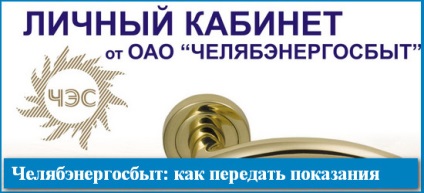 Cabinetul personal Chelyabenergosbyt modul de transmitere a măsurătorilor, economisirea energiei