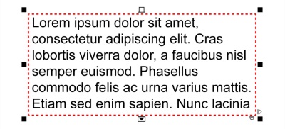 Coreldraw ajută, adăugând text simplu