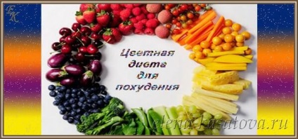 Dieta colorata, dieta dupa culoarea produsului