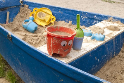 Nisip pentru copii la ideea și fotografia