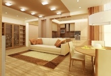 A lakás nappali szobájának felépítése, a lakásban és a házban lévő szobák, valódi jellegzetességek, egyedi
