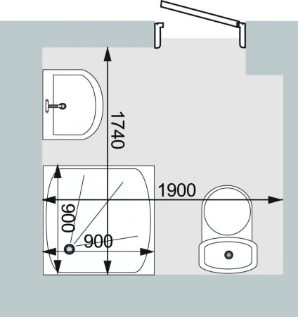 Design interior de baie de sfaturi de dimensiuni mici, foto