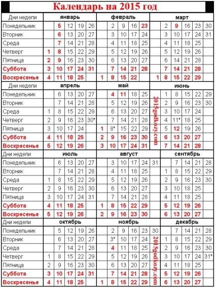 Calendarul sărbătorilor din 2017 în Rusia