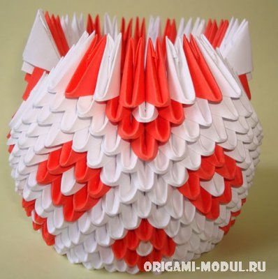 Swan origami modular