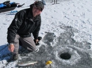 Pisztráng horgászni télen a tányéron