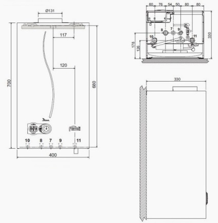 Instalarea și instalarea unui cazan pe gaz cu două circuite ferroly diva