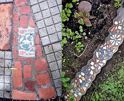 Törött csempék mozaikja - hogyan készítsek gyönyörű kerti ösvényeket, ötleteket adjak és kertet adjak