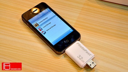 Condu photofast i-FlashDrive pentru a transfera date de la dispozitive ios-