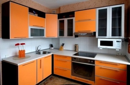 Bucătărie Orange în interior (48 fotografii) cum să combine setul de bucătărie portocaliu cu alte