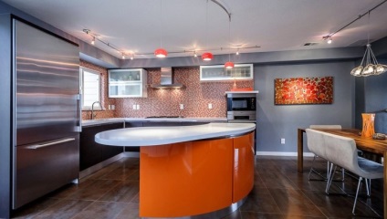 Narancs konyha a belső térben (48 fotó) hogyan lehet kombinálni a konyha készlet narancs más
