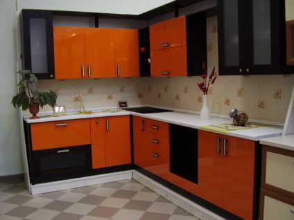 Bucătărie Orange în interior (48 fotografii) cum să combine setul de bucătărie portocaliu cu alte