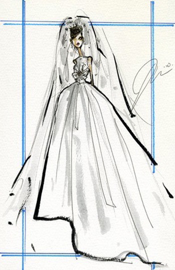 Rochie pentru designeri prințesă sugerat schițe de rochii de mireasă pentru Middleton, stilul de flori