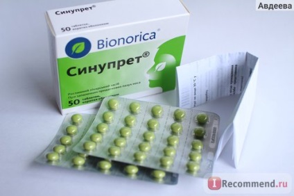 Agent antiviral bionorica sinupret în comprimate - 