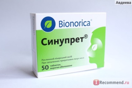 Agent antiviral bionorica sinupret în comprimate - 