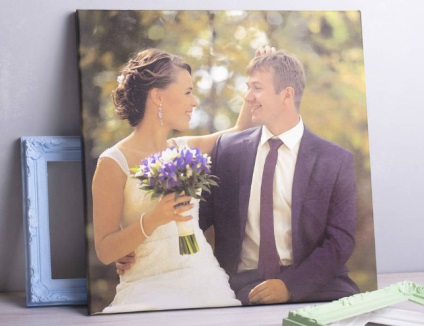 Recomandă tipărirea fotografiilor de nunți pe panza