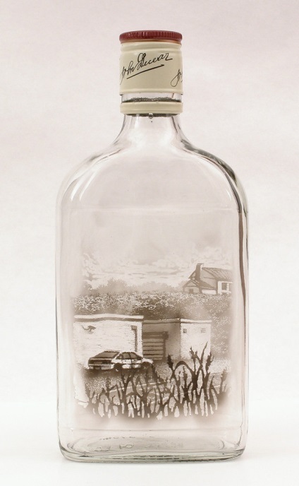 Sticle de sticlă cu modele de fum