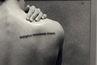 Tatuaj în schițe latine, fotografie, inscripții în limba latină cu traducere