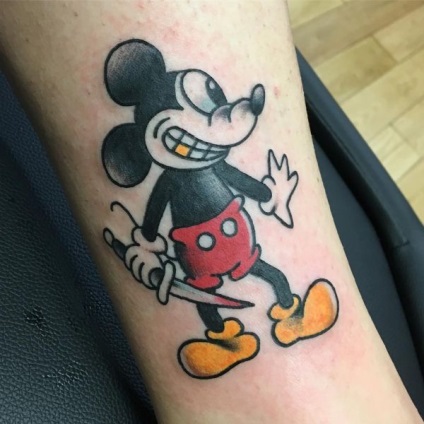 Tattoo Mickey Mouse Value, fénykép tetoválás, vázlatok