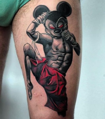 Tattoo Mickey Mouse Value, fénykép tetoválás, vázlatok