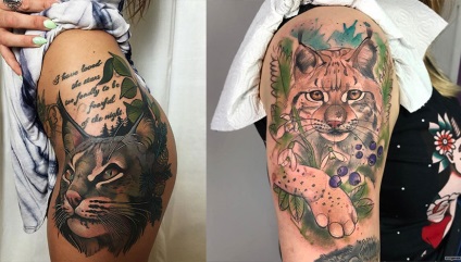 Lynx tatuaj, atrag atenția asupra ta, fotografii și schițe