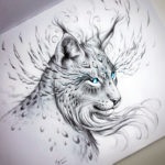 Lynx tatuaj, atrag atenția asupra ta, fotografii și schițe