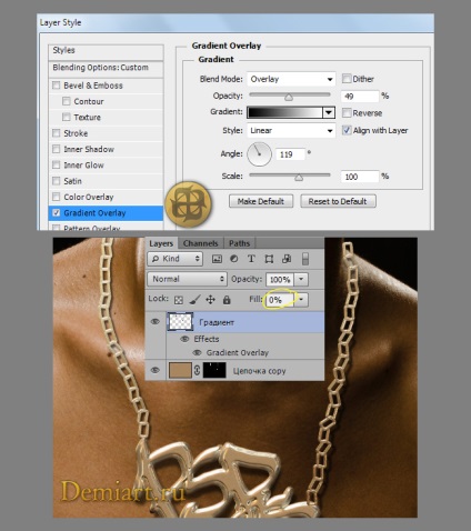 Lectia Photoshop creaza un colier de aur cu filtru forjat, creaza colier de aur folosind