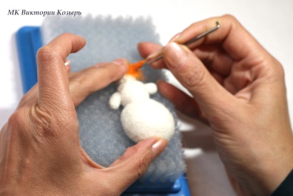 Felting o clasă de master pentru un om de zăpadă începător