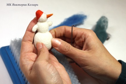 Felting o clasă de master pentru un om de zăpadă începător