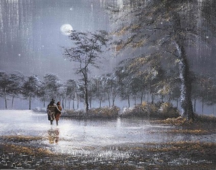 Pictorul desen ploaie