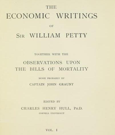 Statistician și economist englez Petty William, biografie, opinii economice, teorii, scrieri