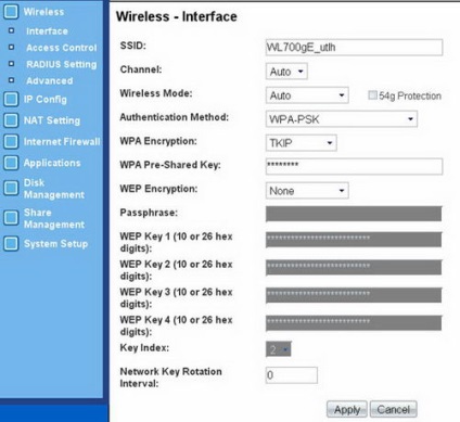 Router wireless asus wl-700ge cu hard disk 3, 5