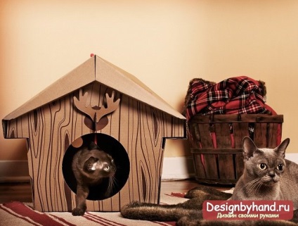 Kis ház egy macskának a saját kezűleg a legjobb ötleteket a körökre készített fotókkal