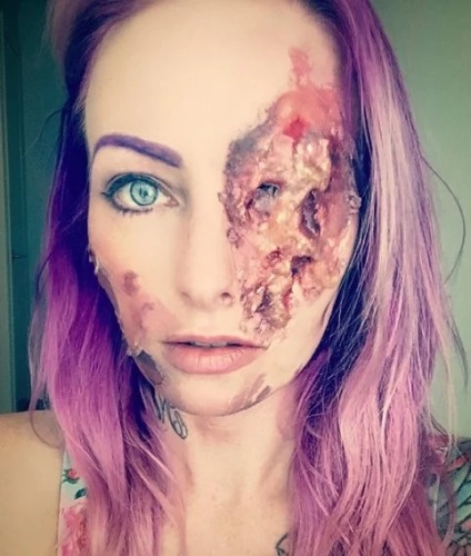 A haláláig, egy szörnyű make-up blogger, aki Halloween-sminket hozott egy új szintre