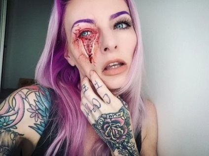 A haláláig, egy szörnyű make-up blogger, aki Halloween-sminket hozott egy új szintre