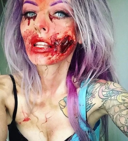 A haláláig, egy szörnyű make-up blogger, aki Halloween-sminket hozott egy új szintre