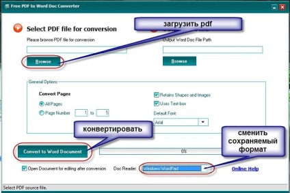 Cum se convertesc formatul pdf gratuit la cuvânt