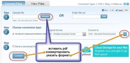 Cum se convertesc formatul pdf gratuit la cuvânt