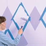 Cum de a picta o temă de perete - geometrie, 4 ghiduri pas-cu-pas