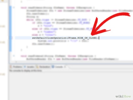Cum se închide fereastra pe java în leagăn