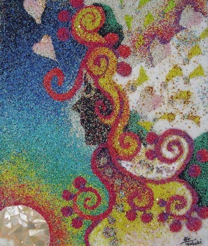 Picturi din nisip multi-colorat