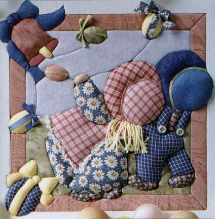 Patchwork picturi în stil japonez de kinoisiga, lucrarea de lucru