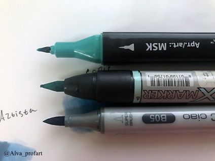 Privire de ansamblu asupra marcatorilor de alcool pentru desenarea vista-artista, comparatie cu letraset si copic