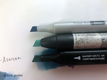 Privire de ansamblu asupra marcatorilor de alcool pentru desenarea vista-artista, comparatie cu letraset si copic