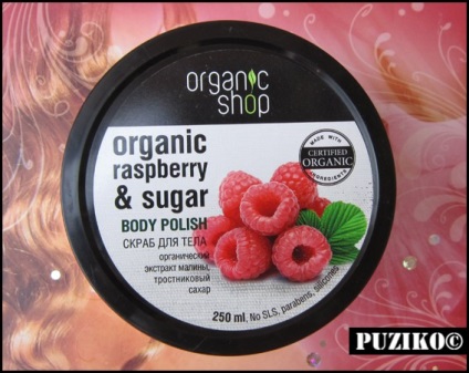 Organic magazin de zmeură organică - poloneză de corp pentru zahăr - freză pentru corp - cremă crimson - recenzii